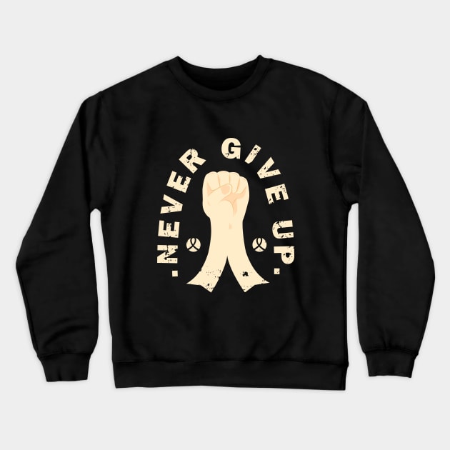 NEVER GIVE UP Crewneck Sweatshirt by onora